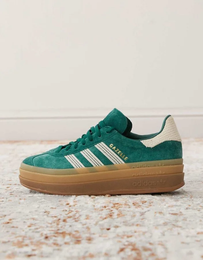 adidas Originals Gazelle Bold sneakers in collegiate green - Image 2
