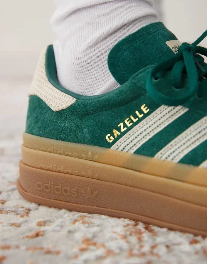 adidas Originals Gazelle Bold sneakers in collegiate green - Image 4
