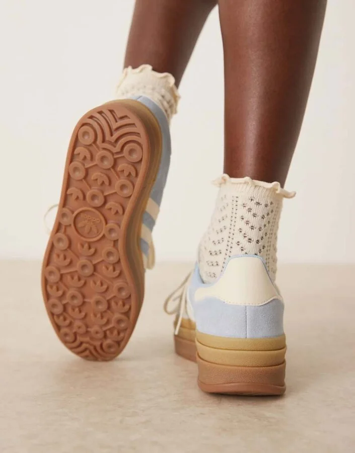 adidas Originals Gazelle Bold sneakers in light blue - Image 4