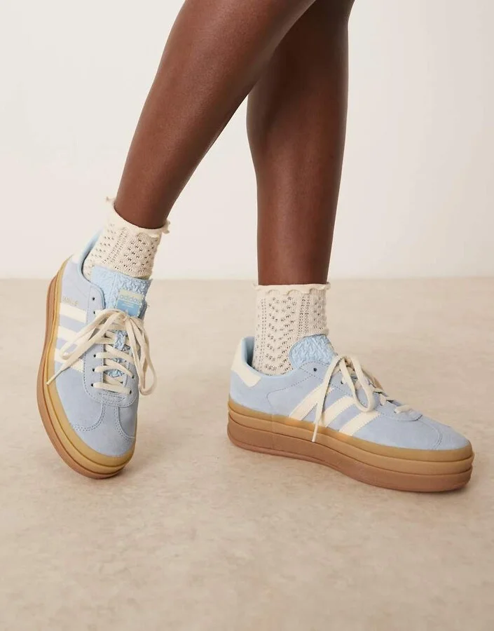 adidas Originals Gazelle Bold sneakers in light blue