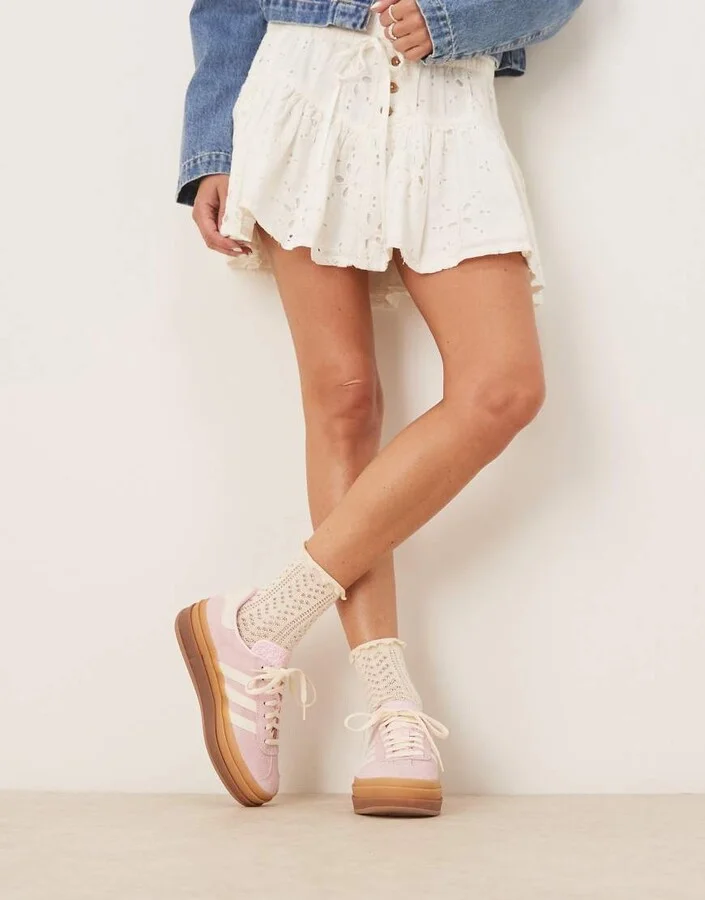 adidas Originals Gazelle Bold sneakers in light pink - Image 3