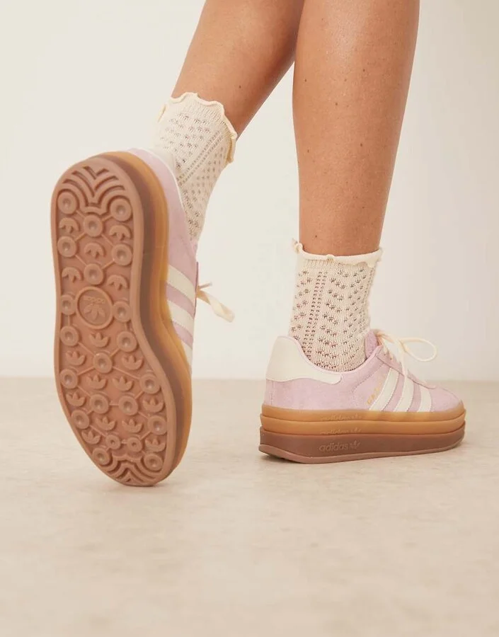 adidas Originals Gazelle Bold sneakers in light pink - Image 4