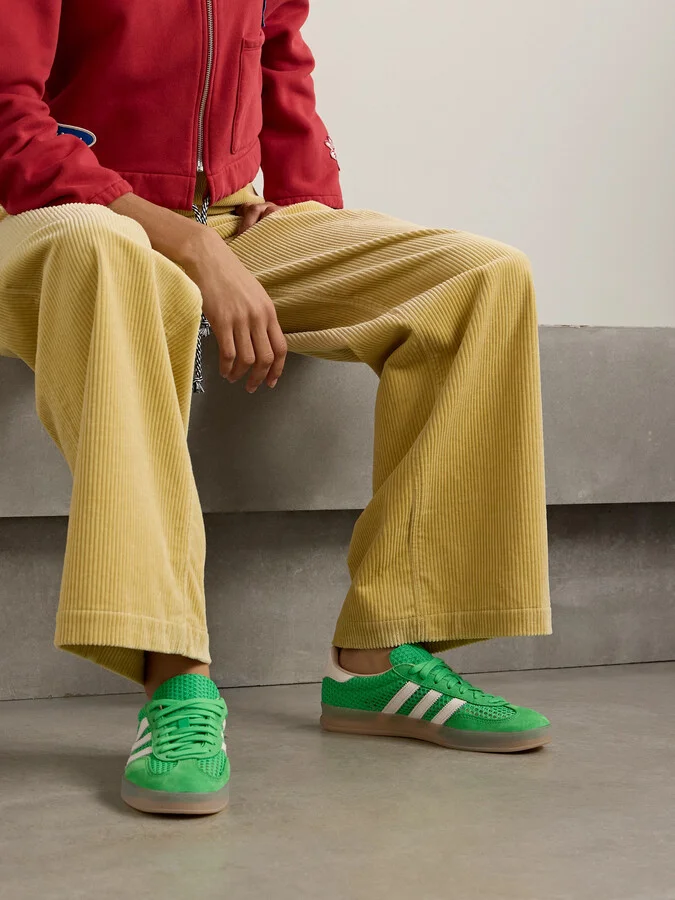 adidas Originals - Gazelle Indoor Crocheted Sneakers - Green - Image 2