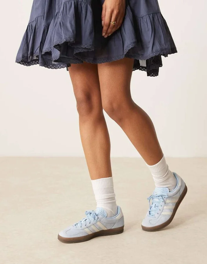 adidas Originals Gazelle Indoor sneakers in light blue - Image 4