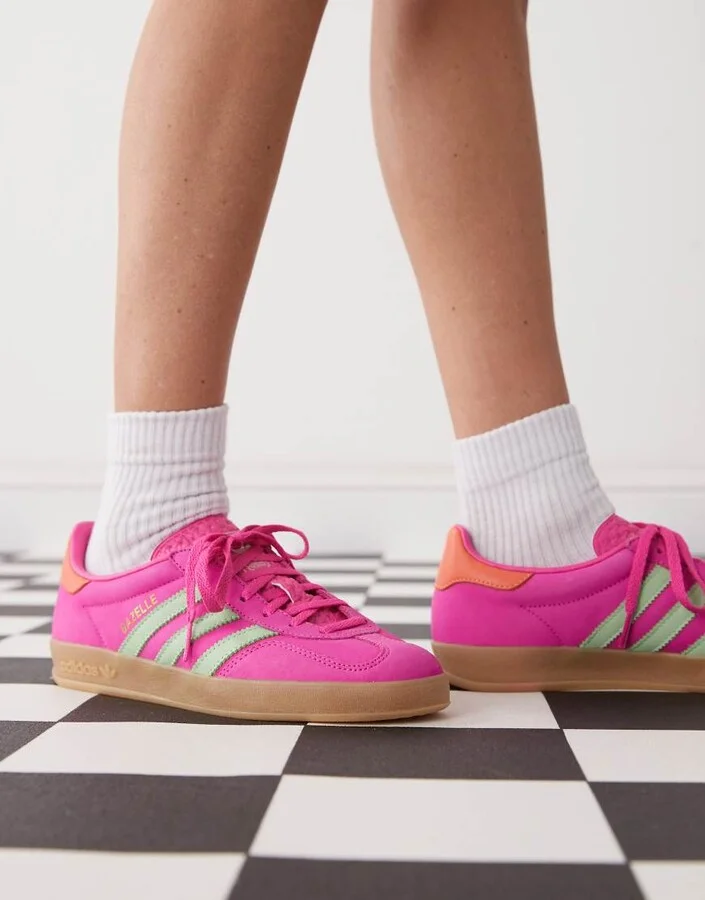 adidas Originals Gazelle Indoor sneakers in purple and teal - Image 4