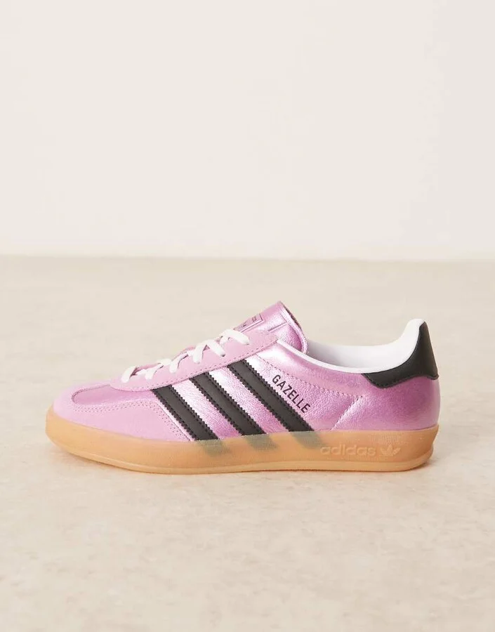 adidas Originals Gazelle Indoor sneakers in purple metallic - Image 2
