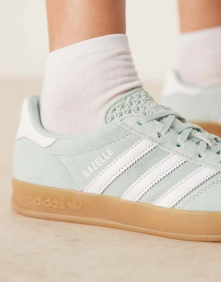 adidas Originals Gazelle indoor sneakers in sage green - Image 3