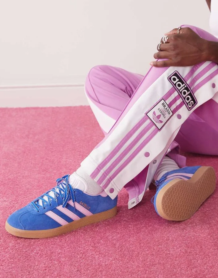 adidas Originals Gazelle sneakers in blue and pink