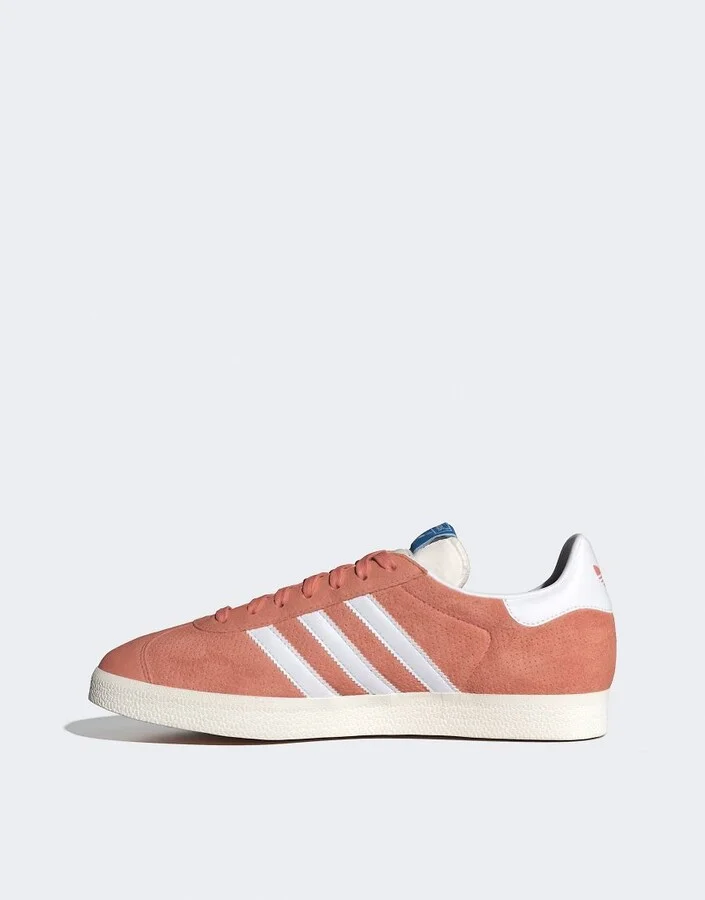 adidas Originals Gazelle sneakers in peach and white - Image 4