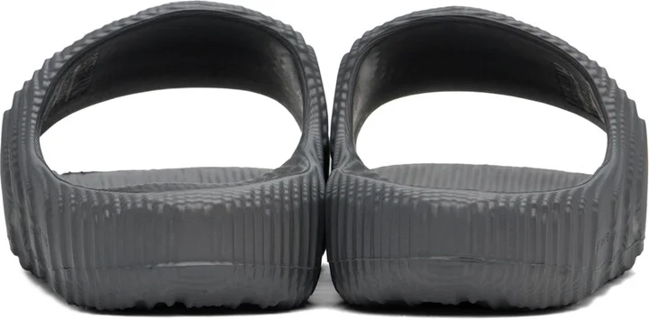 adidas Originals Gray Adilette 22 Pool Slides - Image 2