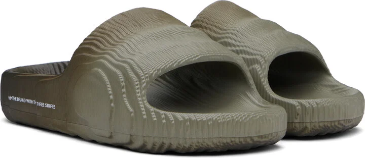 adidas Originals Gray Adilette 22 Slides - Image 4