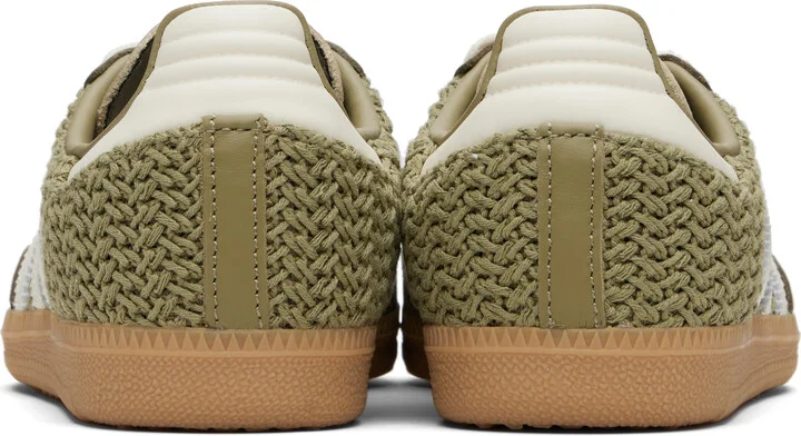 adidas Originals Green & Off-White Samba OG Sneakers - Image 2