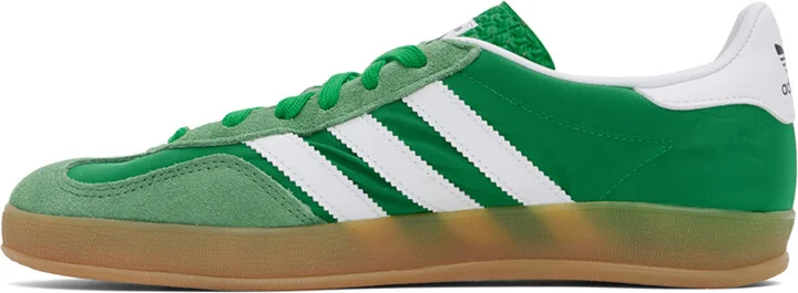 adidas Originals Green & White Gazelle Indoor Sneakers - Image 3