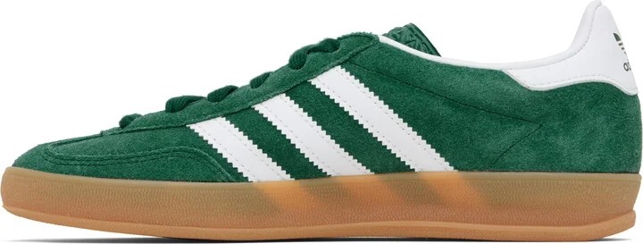 adidas Originals Green & White Gazelle Indoor Sneakers - Image 3
