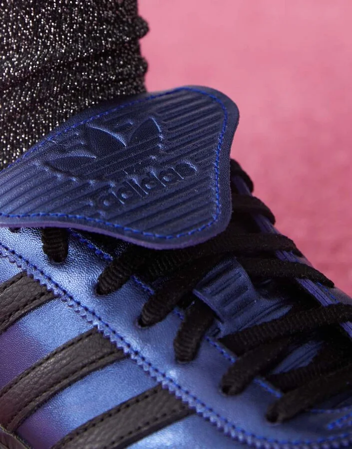 adidas Originals Hanball Spezial sneakers in metallic blue - Image 2