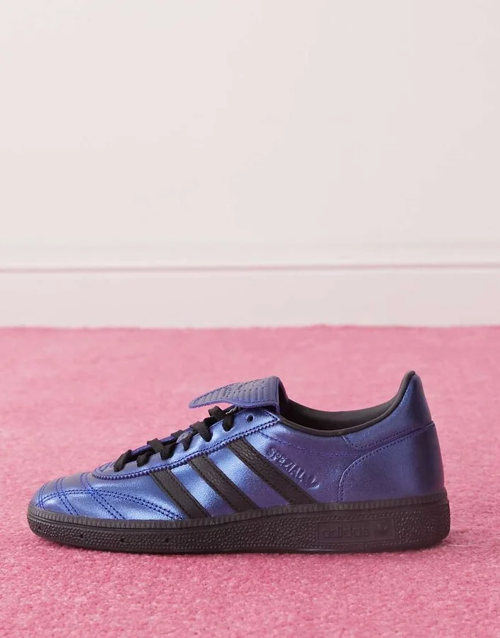 adidas Originals Hanball Spezial sneakers in metallic blue - Image 3