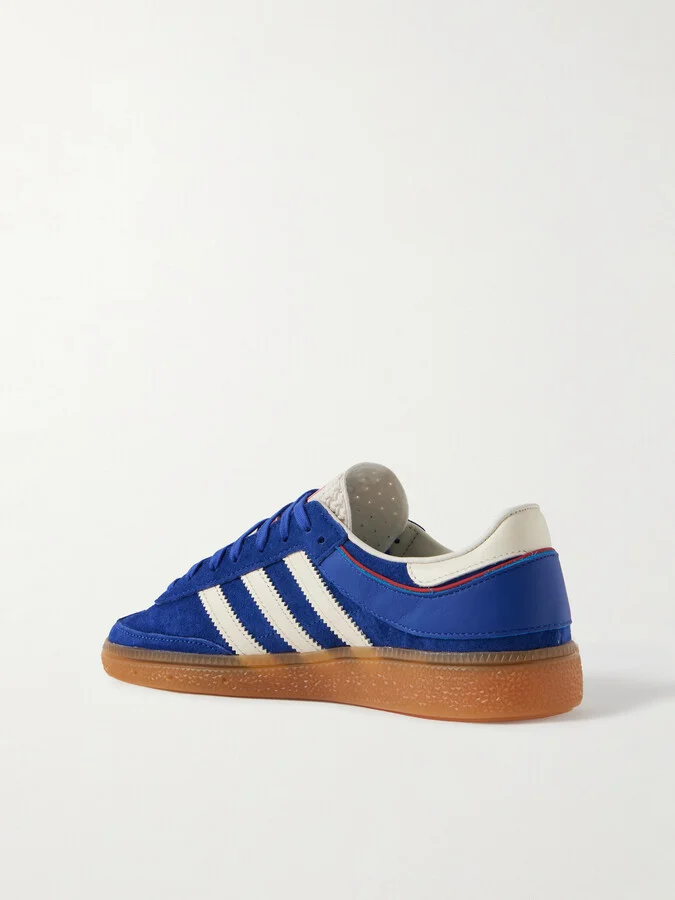 adidas Originals - Handball Cup Spezial Rubber-trimmed Suede And Leather Sneakers - Blue - Image 3