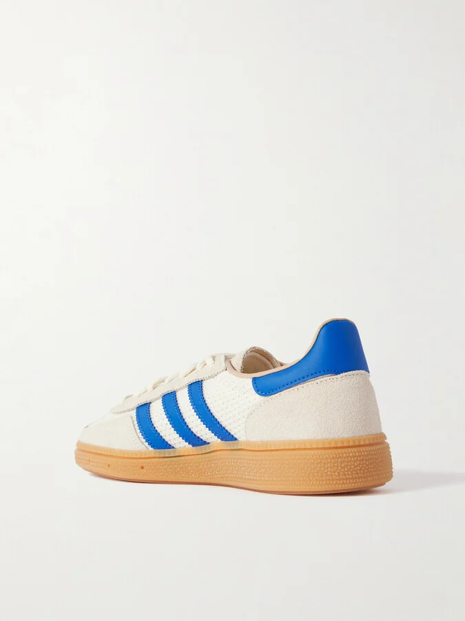 adidas Originals - Handball Spezial Leather-trimmed Mesh And Suede Sneakers - Cream - Image 3