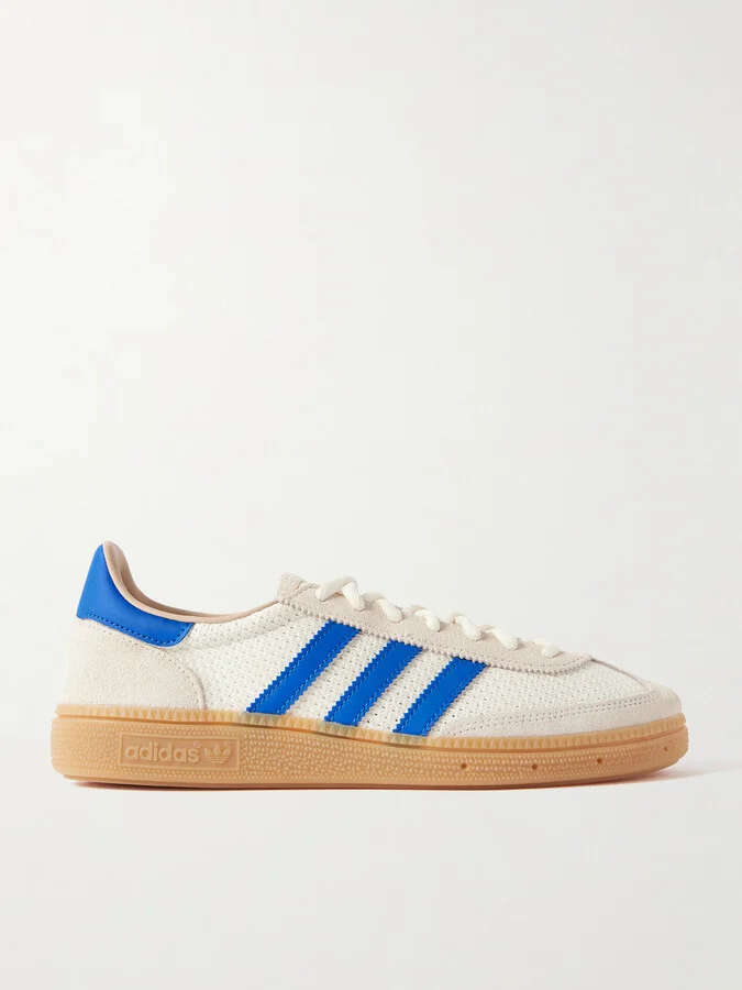 adidas Originals - Handball Spezial Leather-trimmed Mesh And Suede Sneakers - Cream