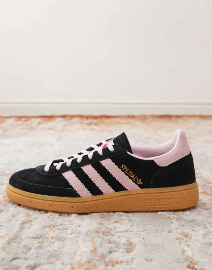 adidas Originals Handball Spezial sneakers in black and pink - Image 2