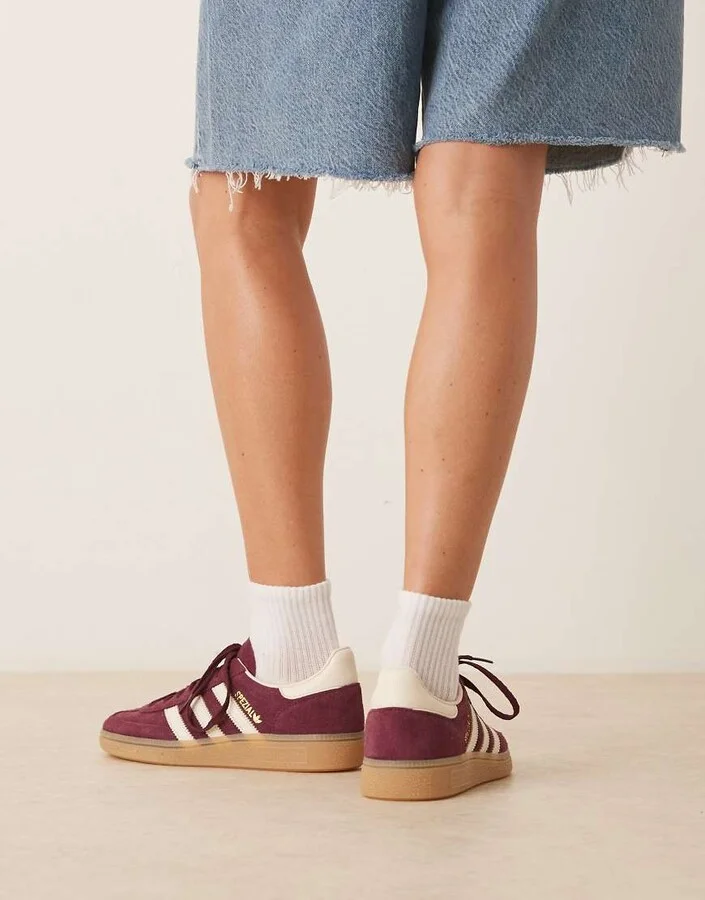 adidas Originals Handball Spezial sneakers in burgundy - Image 3