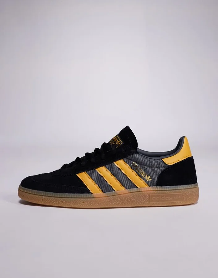 adidas Originals Handball Spezial sneakers in dark gray and yellow - Image 2