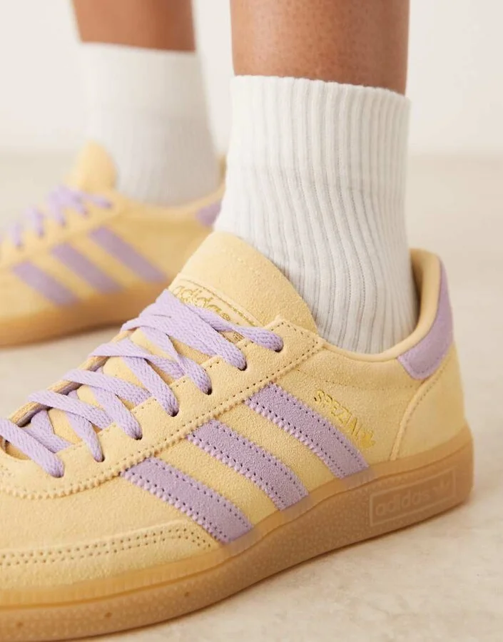 adidas Originals Handball Spezial sneakers in orange and purple - Image 4