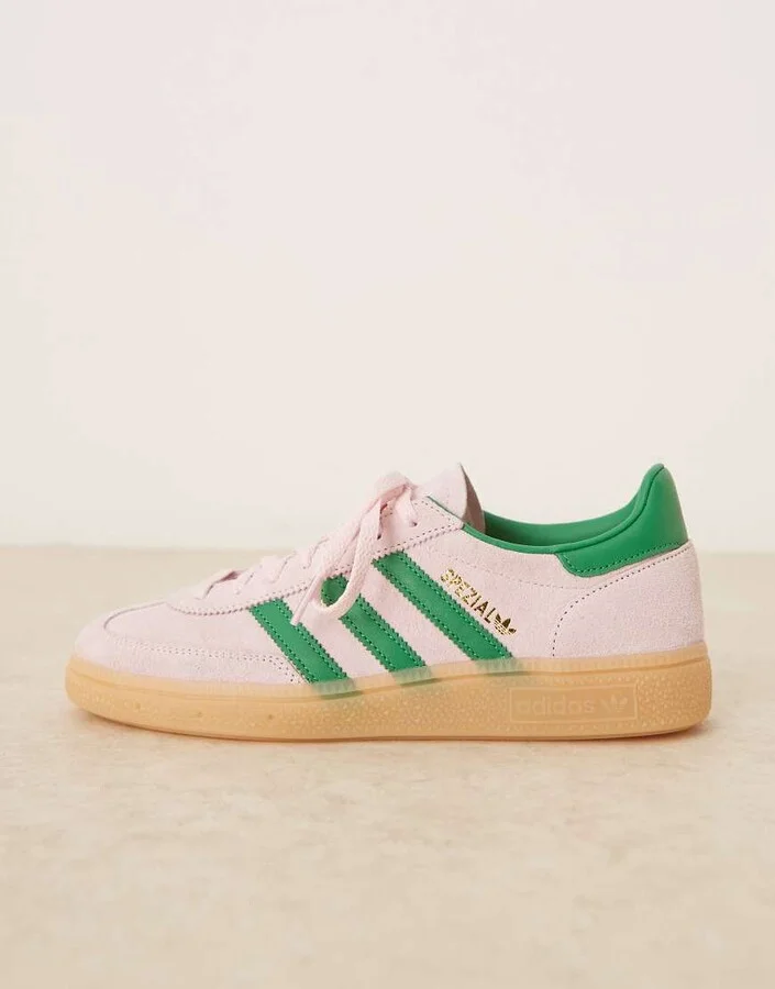 adidas Originals Handball Spezial sneakers in pink and green - Image 2