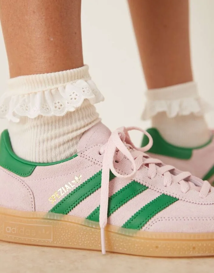 adidas Originals Handball Spezial sneakers in pink and green - Image 4
