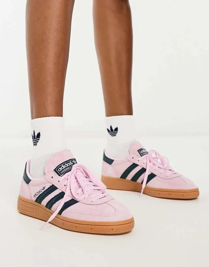 adidas Originals Handball Spezial sneakers in pink and navy - Image 4