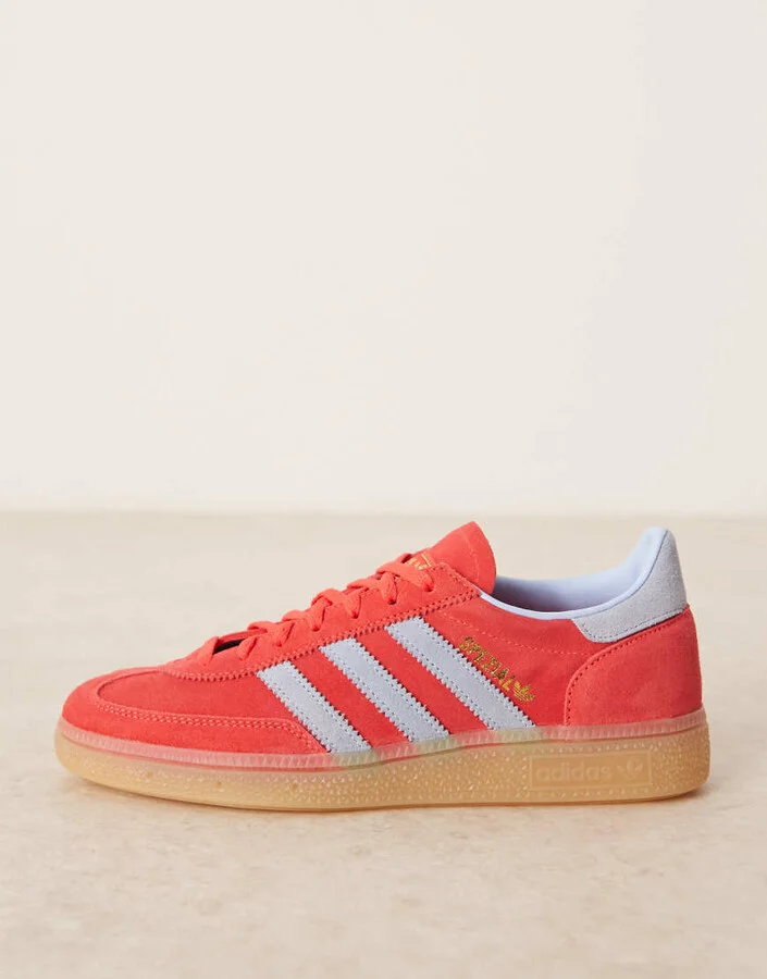 adidas Originals Handball Spezial sneakers in red and blue - Image 2