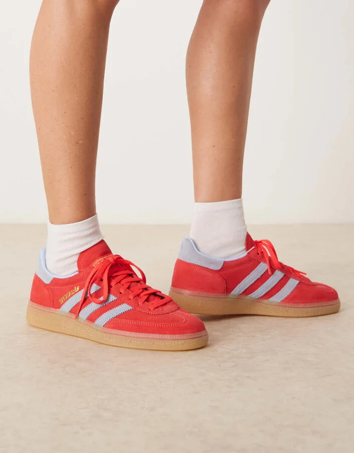 adidas Originals Handball Spezial sneakers in red and blue