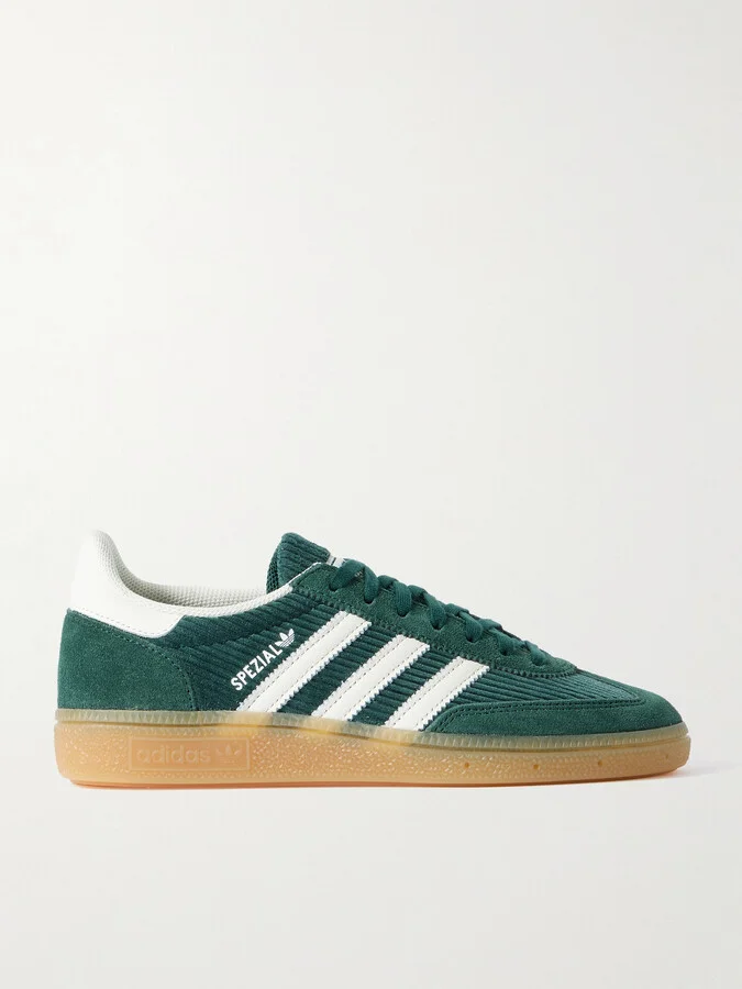 adidas Originals - Handball Spezial Suede And Leather-trimmed Corduroy Sneakers - Green
