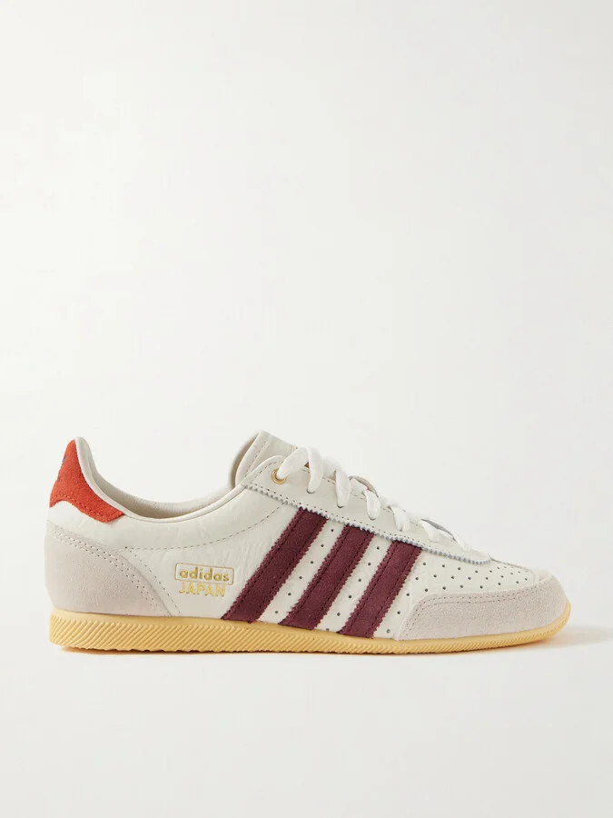 adidas Originals - Japan Suede-trimmed Leather Sneakers - Off-white