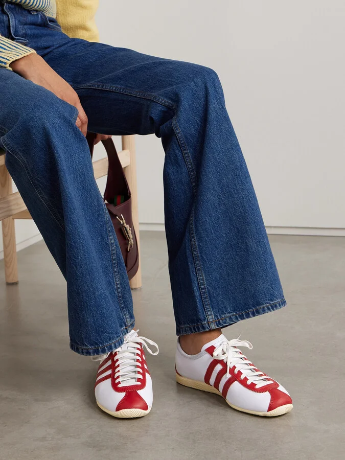 adidas Originals - Japan Suede-trimmed Leather Sneakers - White - Image 2