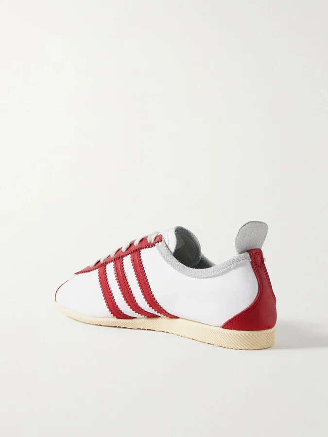 adidas Originals - Japan Suede-trimmed Leather Sneakers - White - Image 3