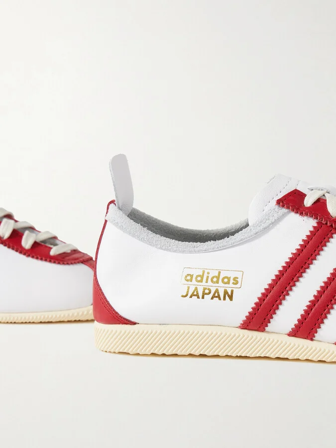 adidas Originals - Japan Suede-trimmed Leather Sneakers - White - Image 4
