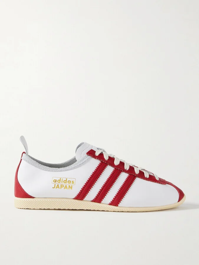 adidas Originals - Japan Suede-trimmed Leather Sneakers - White