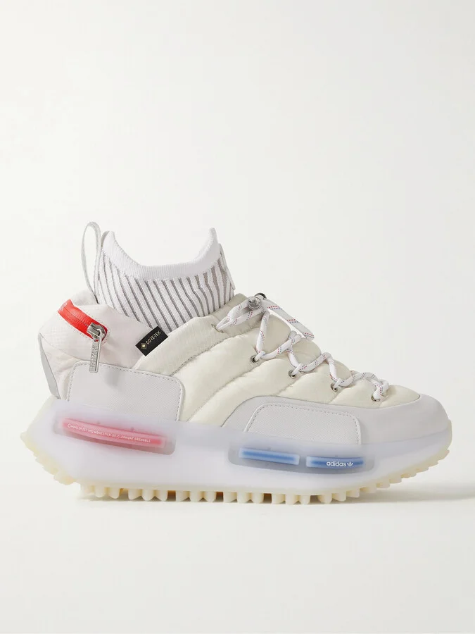 + adidas Originals NMD Runner Stretch Jersey-Trimmed Quilted GORE-TEX High-Top Sneakers