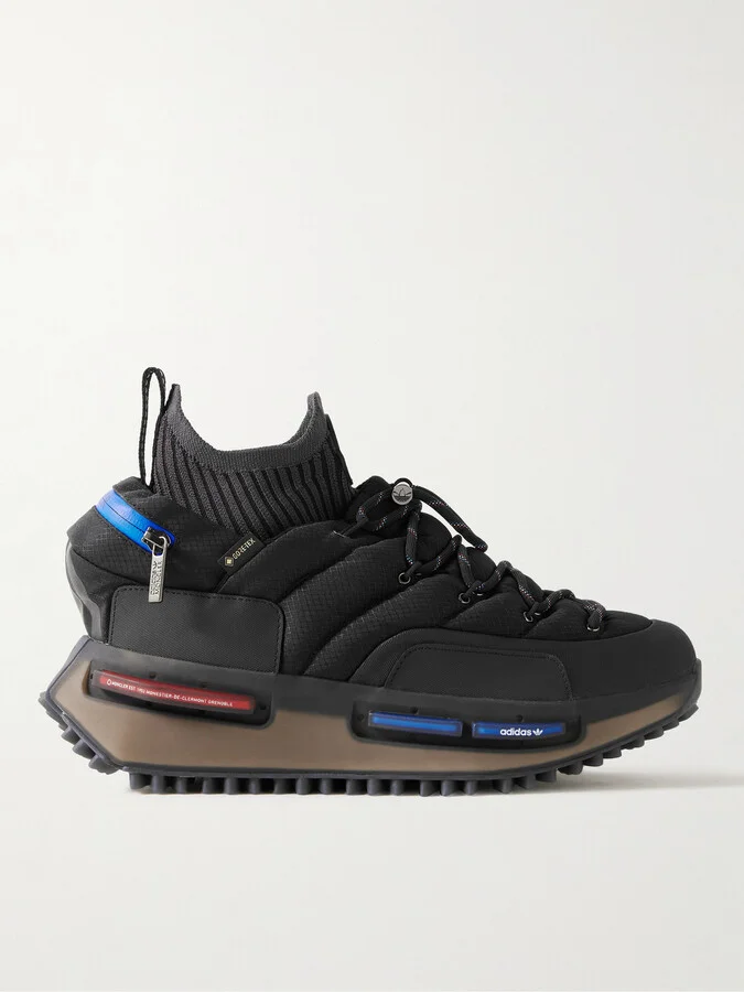 + adidas Originals NMD Runner Stretch Jersey-Trimmed Quilted GORE-TEX High-Top Sneakers