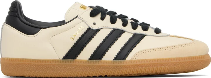 adidas Originals Off-White & Black Samba OG Sneakers