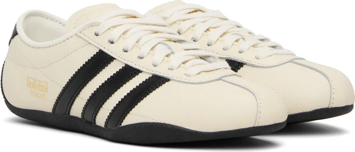 adidas Originals Off-White & Black Tokyo Sneakers - Image 4