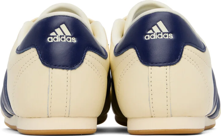 adidas Originals Off-White & Blue Taekwondo Sneakers - Image 2