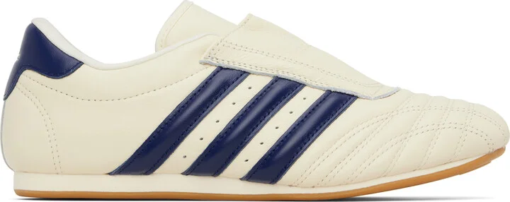 adidas Originals Off-White & Blue Taekwondo Sneakers