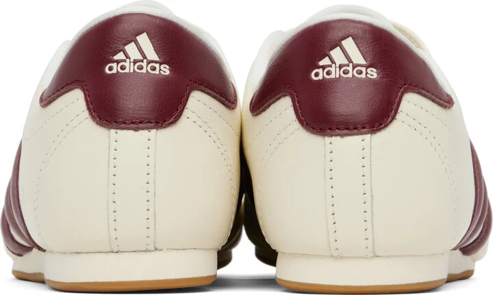 adidas Originals Off-White & Burgundy Taekwondo Sneakers - Image 2