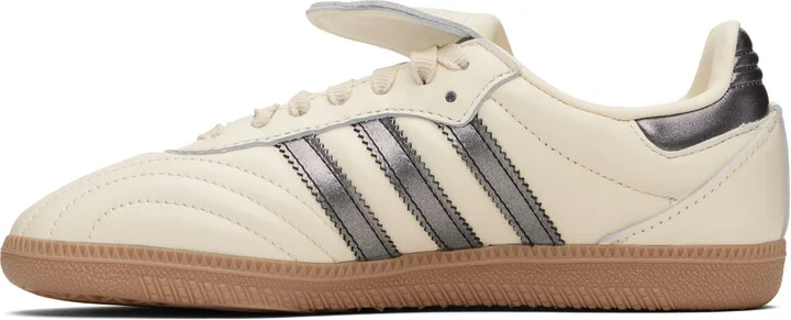 adidas Originals Off-White & Gunmetal Samba LT Sneakers - Image 3