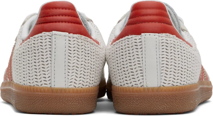 adidas Originals Off-White & Orange Samba OG Sneakers - Image 2