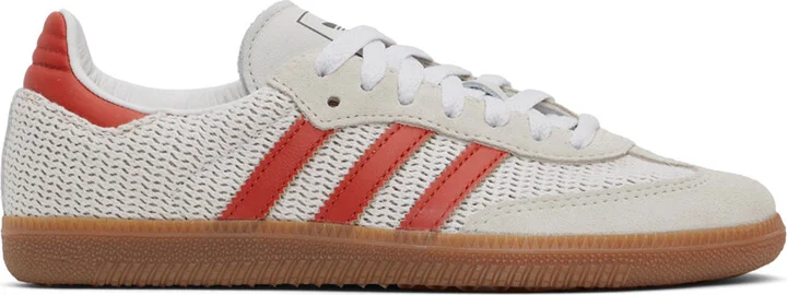 adidas Originals Off-White & Orange Samba OG Sneakers