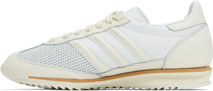 adidas Originals Off-White & White SL 72 Sneakers - Image 3