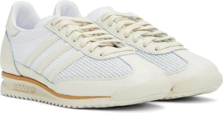 adidas Originals Off-White & White SL 72 Sneakers - Image 4